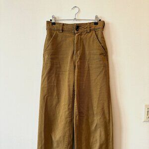 EVERLANE THE ORGANIC WIDE-LEG PANT IN TAPENADE